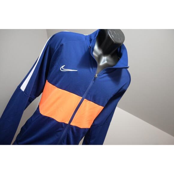 Nike Track Jacket Dri Fit Fleece Full Zip Blue Performance Athletic Mens Size XL - Picture 1 of 10